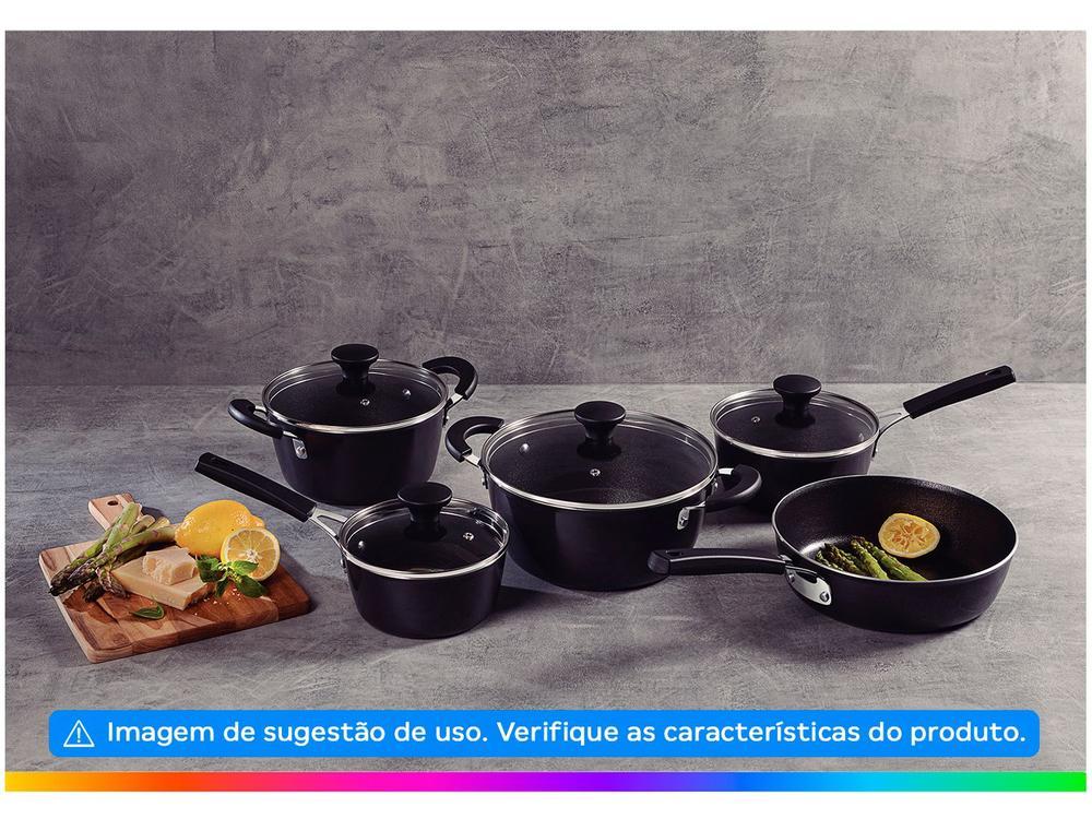 Jogo de Panelas Tramontina Antiaderente de Alumínio Cinza 5 peças Glenz - 2