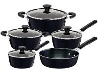 Jogo de Panelas Tramontina Antiaderente de Alumínio Cinza 5 peças Glenz - 1