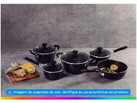 Jogo de Panelas Tramontina Antiaderente de Alumínio Cinza 5 peças Glenz - 2