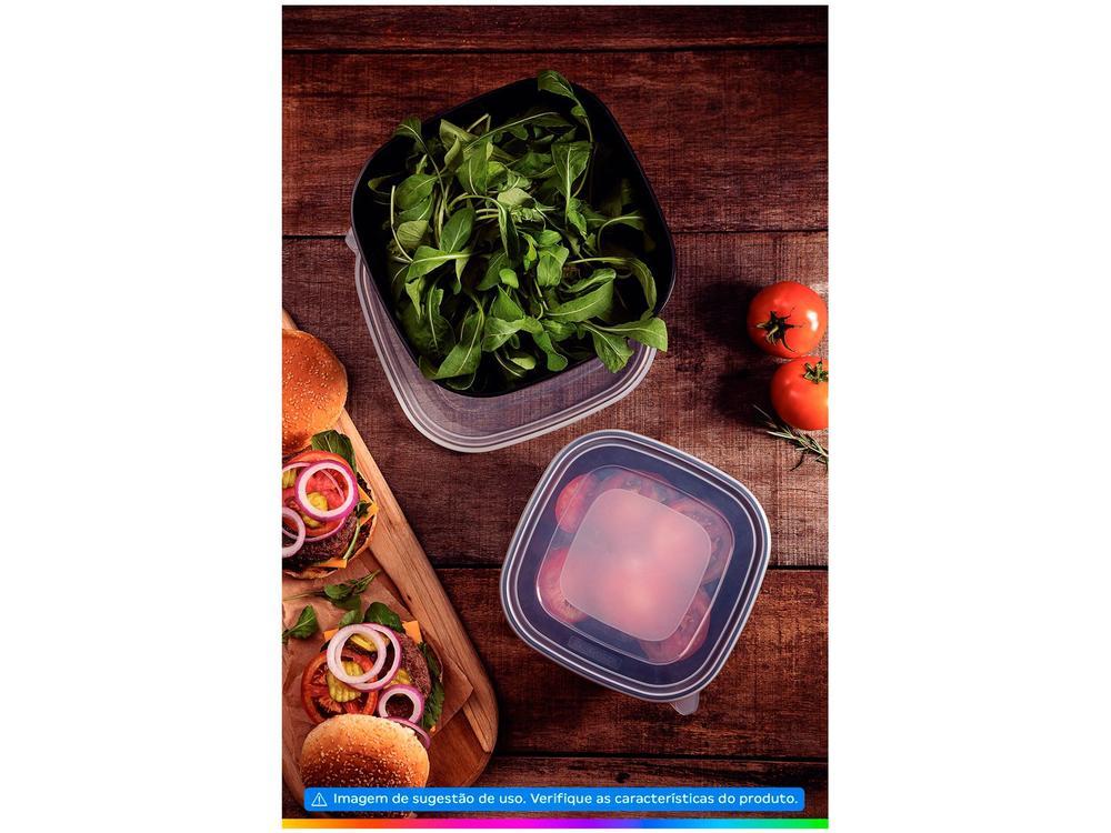 Jogo de Potes Hermético Tramontina com Tampa Quadrado 2L e 4L Burger 2 Peças - 2
