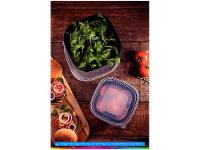 Jogo de Potes Hermético Tramontina com Tampa Quadrado 2L e 4L Burger 2 Peças - 2