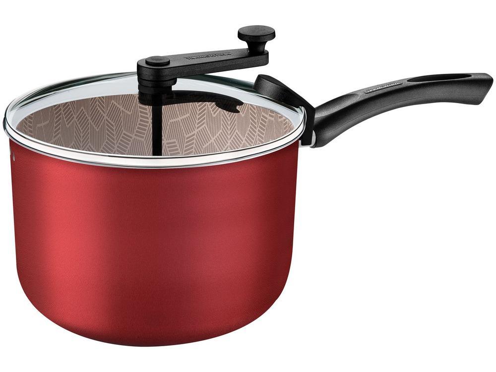 Panela Pipoqueira Tramontina Antiaderente de Alumínio 4,8L 22cm Vermelho Paris - 1
