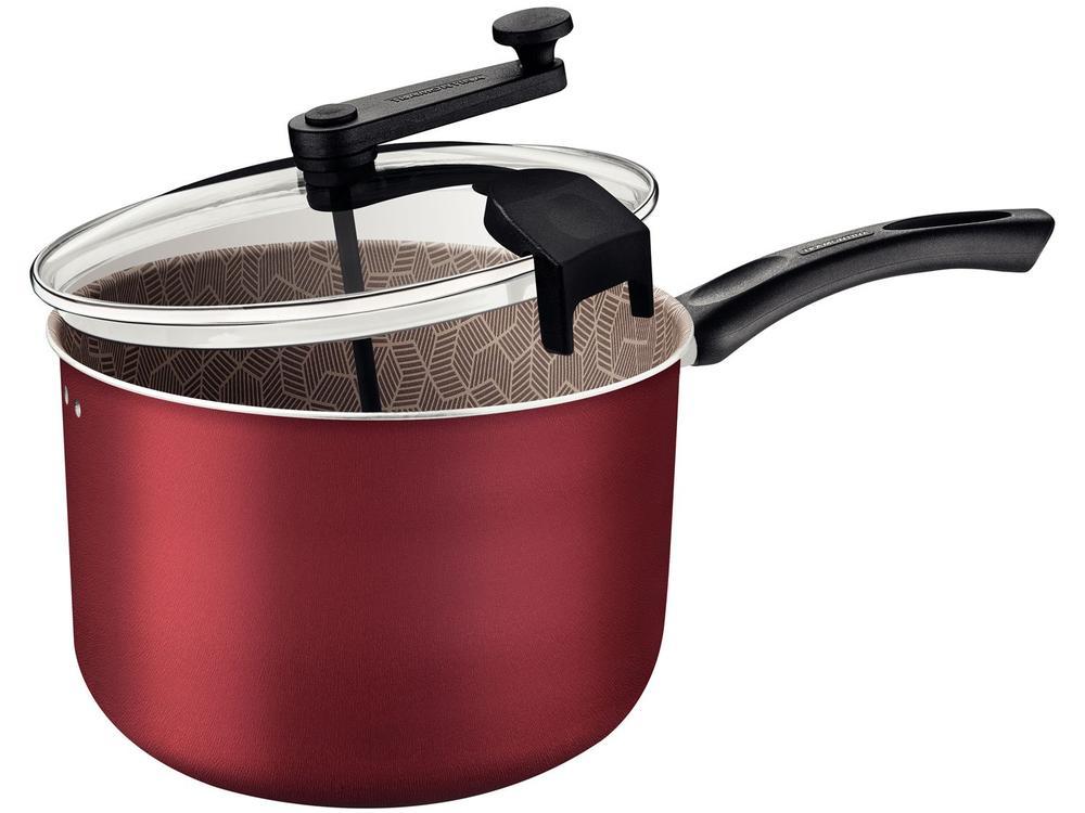 Panela Pipoqueira Tramontina Antiaderente de Alumínio 4,8L 22cm Vermelho Paris - 3
