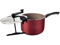 Panela Pipoqueira Tramontina Antiaderente de Alumínio 4,8L 22cm Vermelho Paris