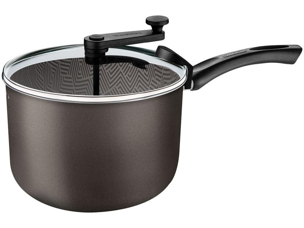 Panela Pipoqueira Tramontina Antiaderente de Alumínio 4,8L 22cm Chumbo Paris - 1