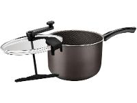 Panela Pipoqueira Tramontina Antiaderente de Alumínio 4,8L 22cm Chumbo Paris