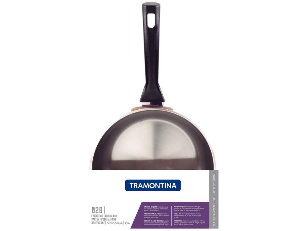 Frigideira Tramontina Inox Fundo Triplo Brava Baquelite 28cm - 6