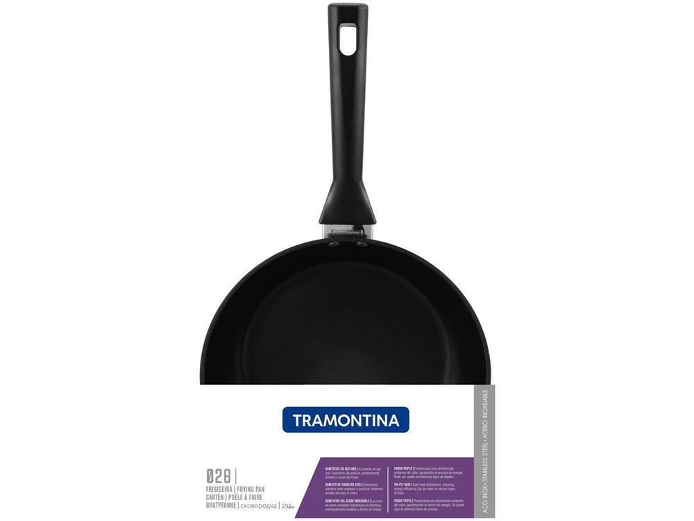 Frigideira Antiaderente Tramontina Inox Fundo Triplo Brava Baquelite 62195287 28cm - 5