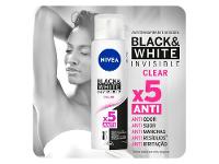 Desodorante Antitranspirante Aerossol Nivea Invisible Black & White Clear Feminino 150ml - 12