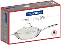 Panela Wok Antiaderente Tramontina Inox Grano 32cm - 5