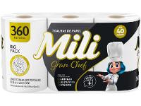 Papel Toalha Folha Simples Big Pack Mili Gran Chef 3 Unidades 120 Folhas Cada - 2