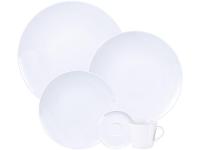 Aparelho de Jantar Chá 20 Peças Tramontina Redondo Porcelana Branco Leonora - 1