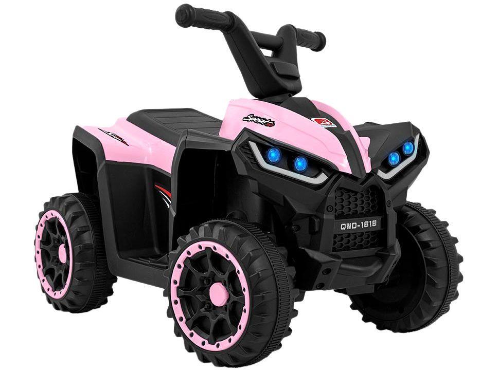 Quadriciclo Infantil Elétrico Preto e Rosa  - 1