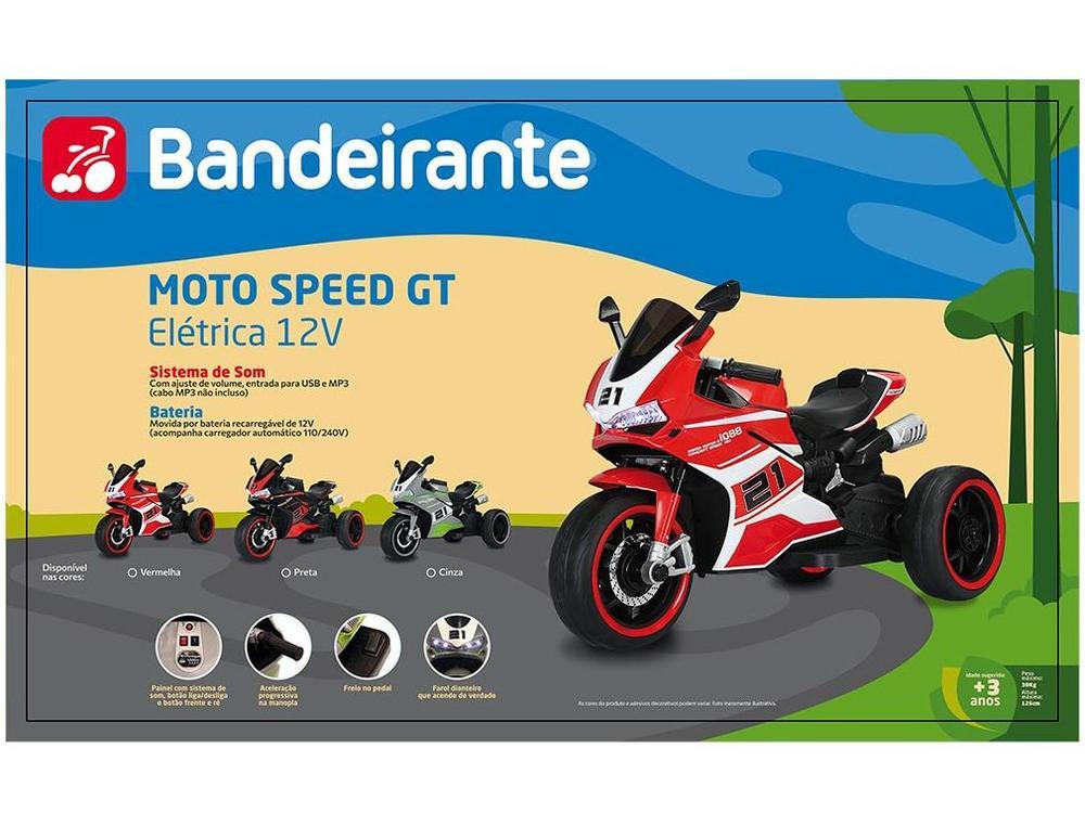 Moto Elétrica Infantil 12V Speed GT Bandeirante - 18