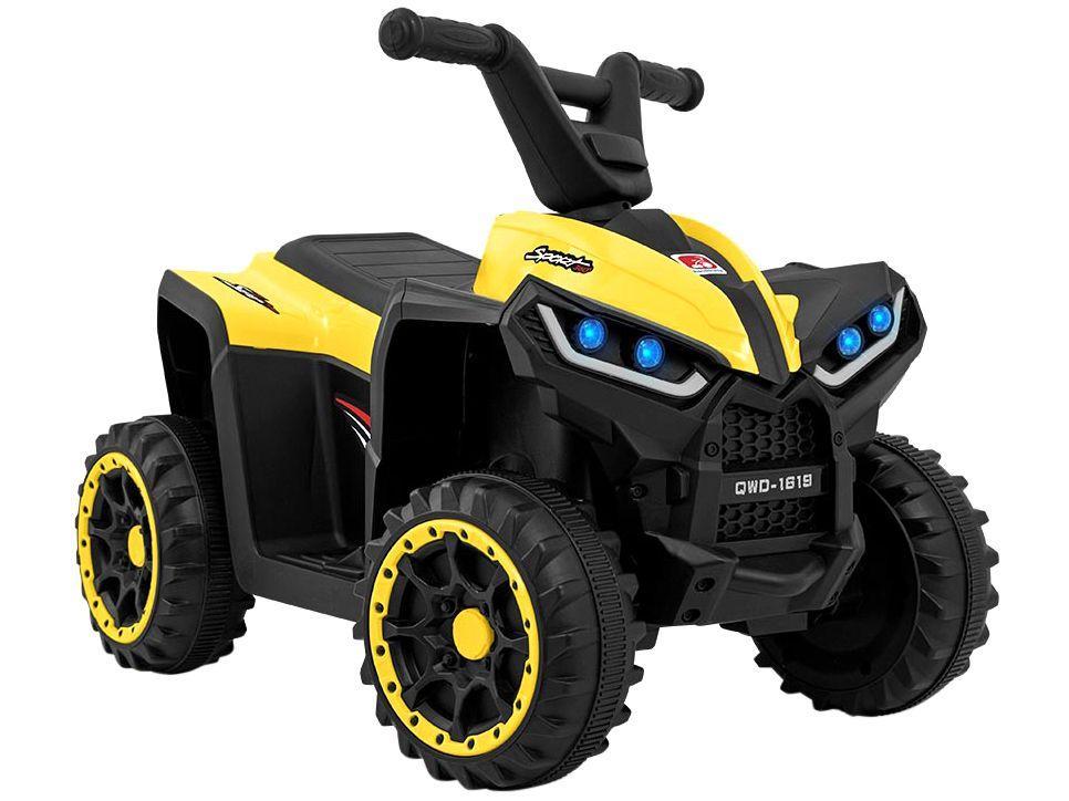 Quadriciclo Infantil Elétrico Preto e Amarelo - 1
