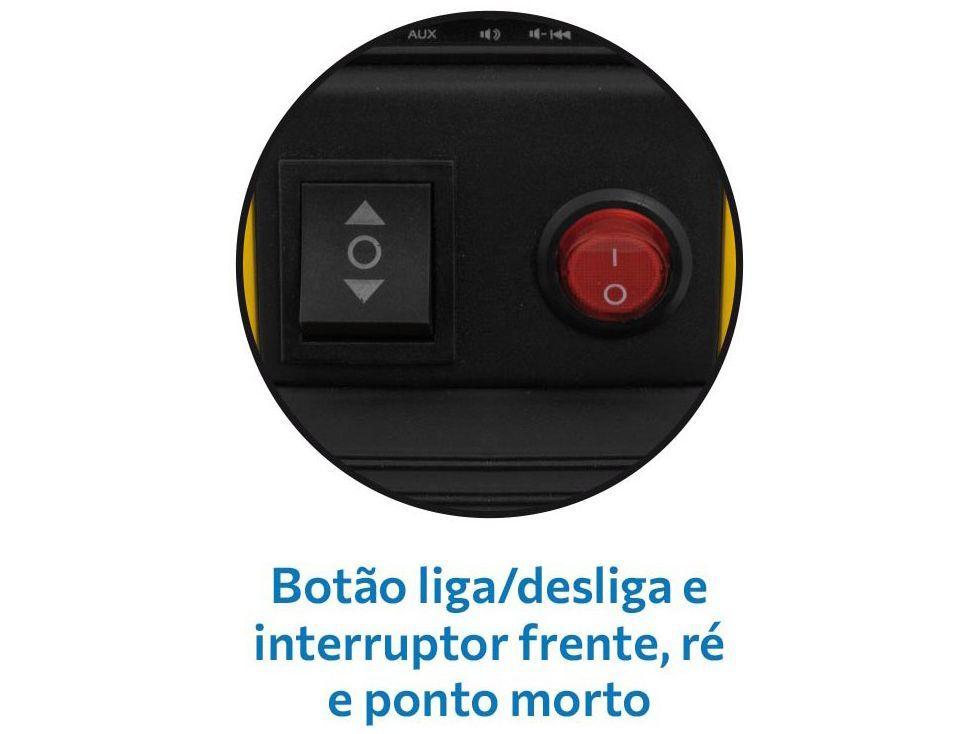 Quadriciclo Infantil Elétrico Preto e Amarelo - 6