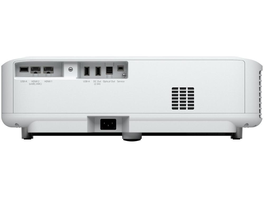 Projetor Smart Laser Epson EpiqVision Ultra LS650 4K 3600 Lumens 3LCD Wi-Fi e Bluetooth USB HDMI Branco - 6