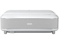 Projetor Smart Laser Epson EpiqVision Ultra LS650 4K 3600 Lumens 3LCD Wi-Fi e Bluetooth USB HDMI Branco