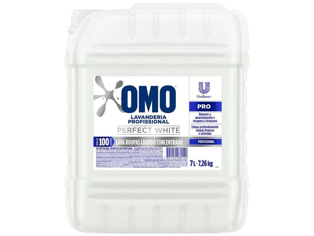 Sabão Líquido Concentrado OMO Lavanderia Profissional Perfect White 7L - 1