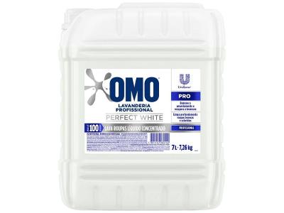 Sabão Líquido Concentrado OMO Lavanderia Profissional Perfect White 7L