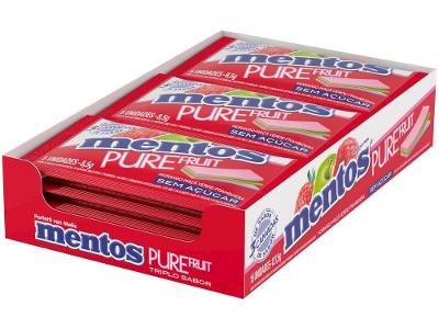 Goma de Mascar Mentos Pure Fruit 3 Camadas