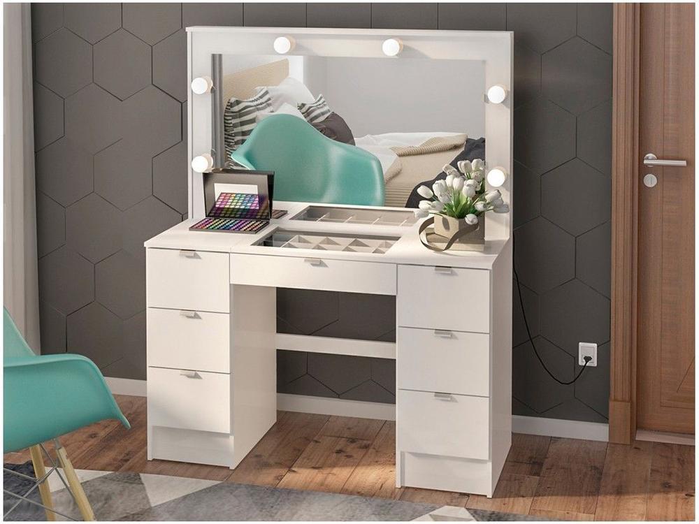 Penteadeira de Torre com Espelho 7 Gavetas - 3