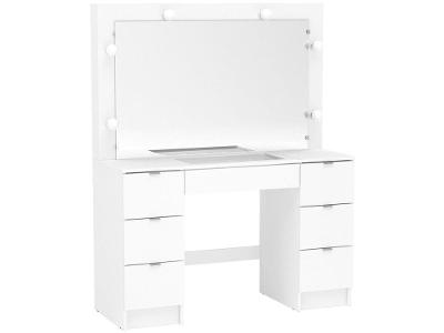 Penteadeira de Torre com Espelho 7 Gavetas Politor