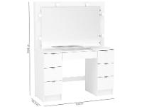 Penteadeira de Torre com Espelho 7 Gavetas - 7