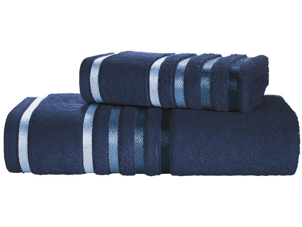 Jogo de Toalhas de Banho Karsten Lumina Naval 2 Peças - 1