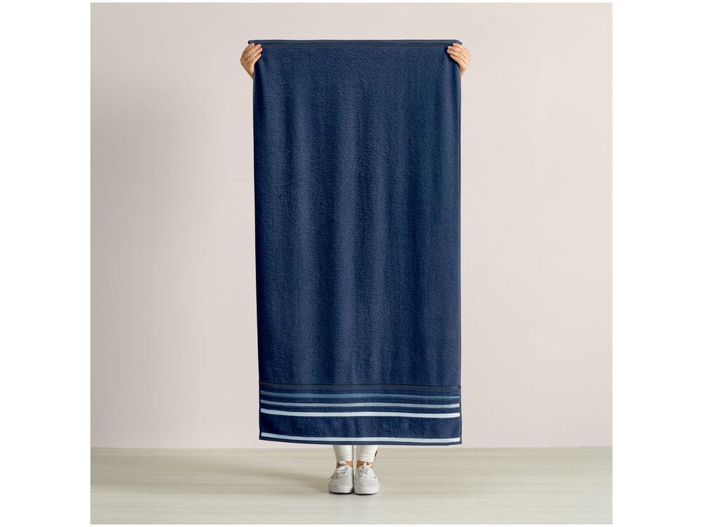 Jogo de Toalhas de Banho Karsten Lumina Naval 2 Peças - 2