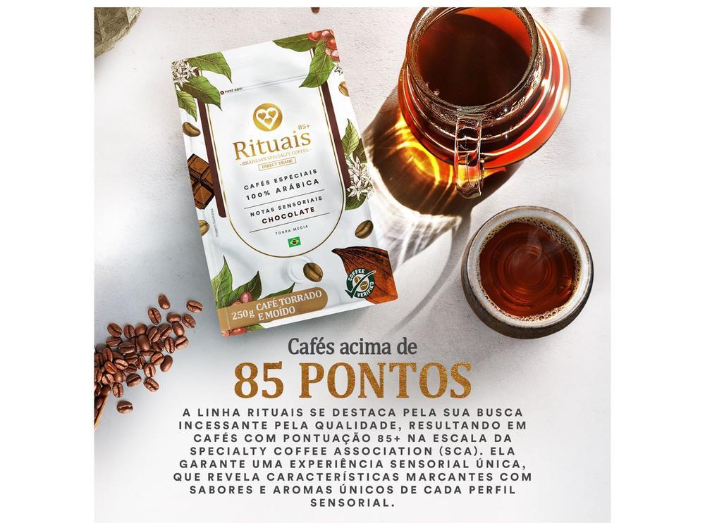 Café Moído Especial 3 Corações Rituais 85+ Chocolate 100% Arábica Pacote 250g - 2
