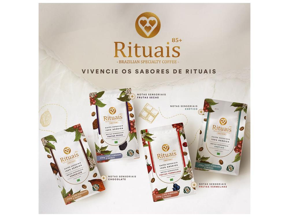 Café Moído Especial 3 Corações Rituais 85+ Chocolate 100% Arábica Pacote 250g - 7