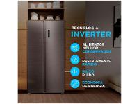 Geladeira/Refrigerador Midea Smart Frost Free Side by Side Inox 511L MDRS710FGD46 - 11