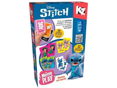 Jogo da Memória Memo Play Disney Stitch Elka 