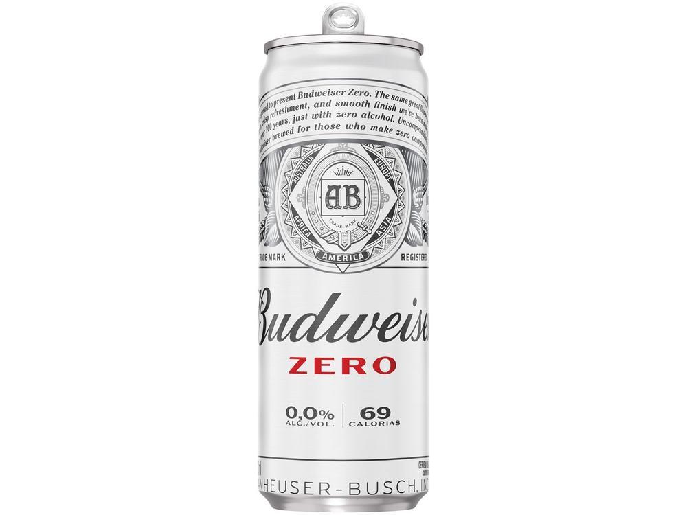Cerveja Budweiser Zero sem Álcool Malte 8 Unidades Lata 350ml - 8