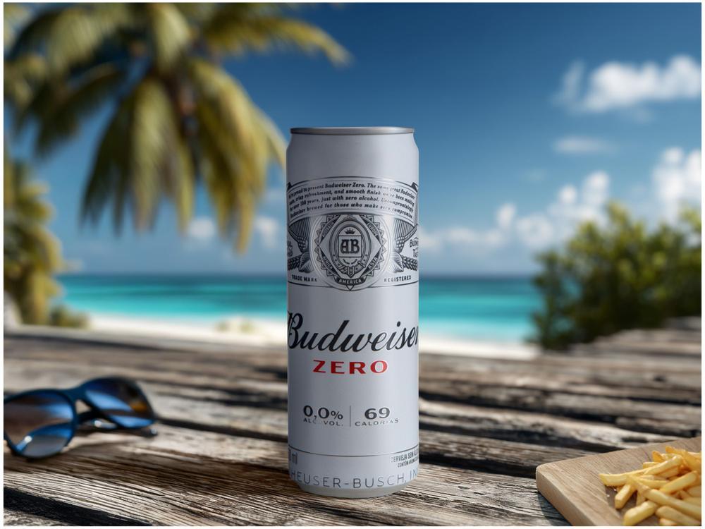Cerveja Budweiser Zero sem Álcool Malte 8 Unidades Lata 350ml - 2