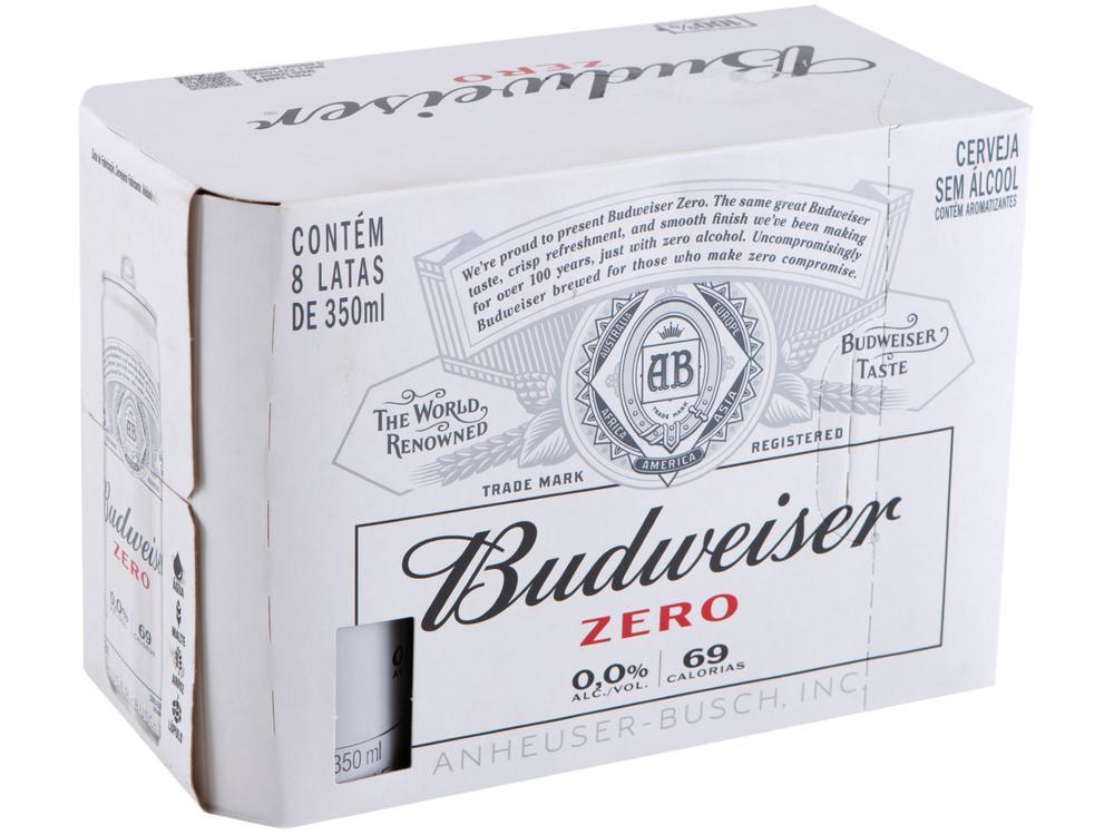 Cerveja Budweiser Zero sem Álcool Malte 8 Unidades Lata 350ml - 3