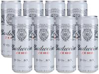 Cerveja Budweiser Zero sem Álcool Malte 8 Unidades Lata 350ml