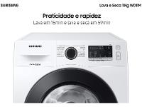 Lava e Seca Samsung 11kg Inverter 3 em 1 Água Fria Branca WD11M4473PW - 9