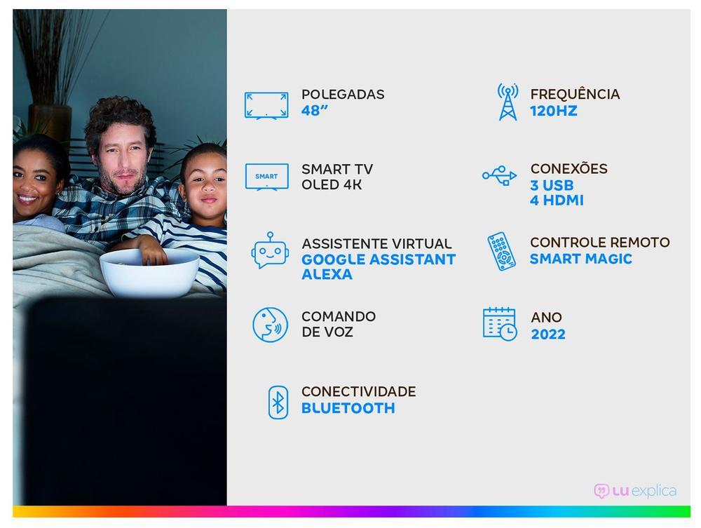 Smart TV 48” 4K OLED LG ThinQ OLED48C2PSA 120Hz - 2