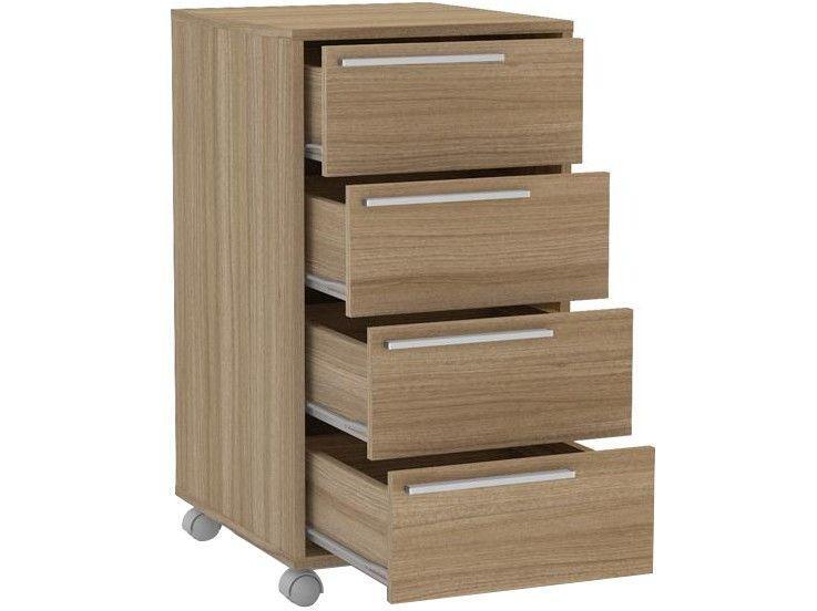 Gaveteiro para Escritório 4 Gavetas Politorno Maia - 3