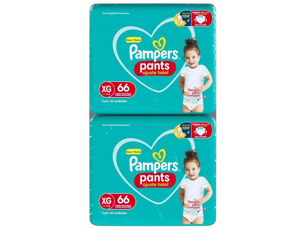 Fralda Calça Pampers Ajuste Total Tam. XG 11 a 15Kg 2 Pacotes com 66 Unidades Cada - 9