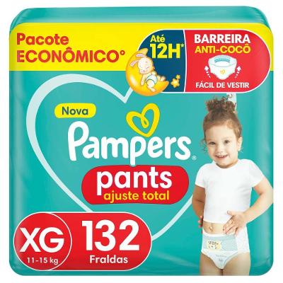 Fralda Pampers Pants Ajuste Total Tamanho XG (11-15Kg) 132 Unidades