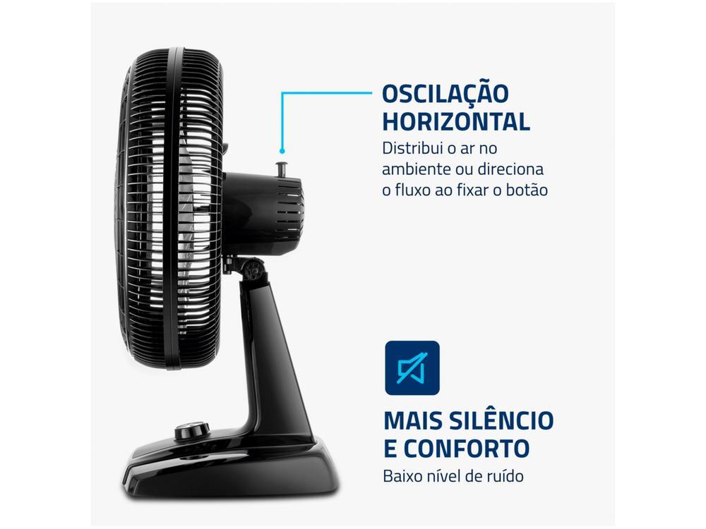 Ventilador de Mesa Mondial Turbo NVT-40-8P-B 40cm 8 Pás 3 Velocidades Preto e Prata - 10