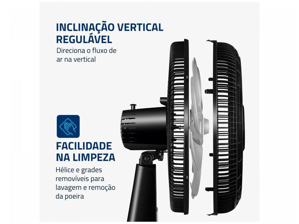 Ventilador de Mesa Mondial Turbo NVT-40-8P-B 40cm 8 Pás 3 Velocidades Preto e Prata - 4