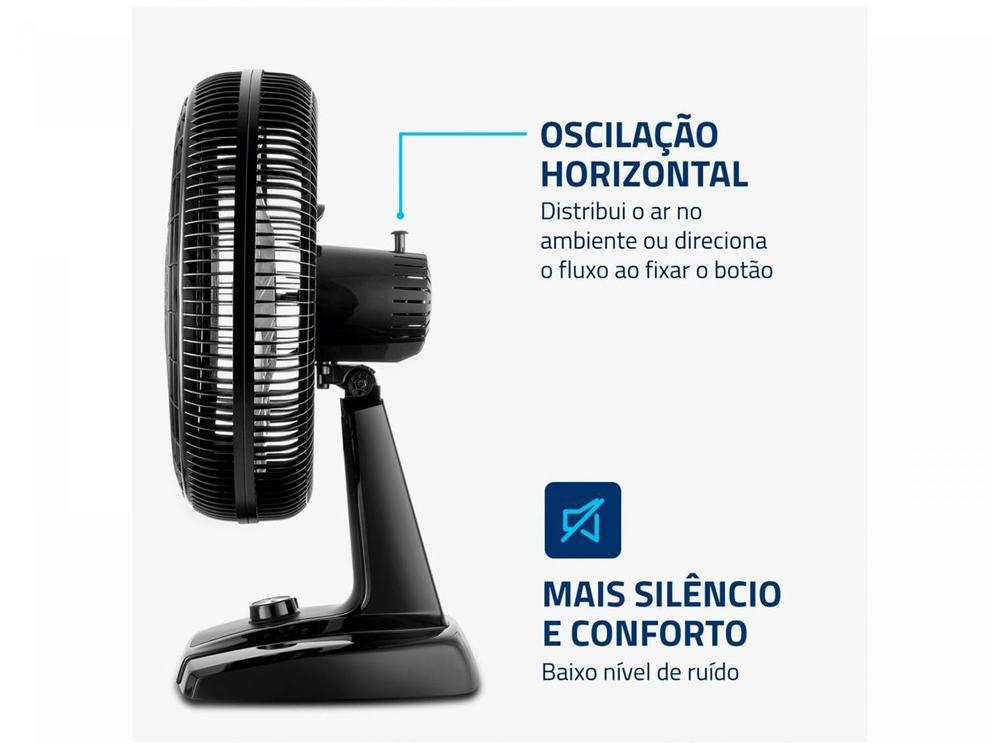 Ventilador de Mesa Mondial Turbo NVT-40-8P-B 40cm 8 Pás 3 Velocidades Preto e Prata - 5