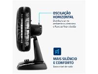 Ventilador de Mesa Mondial Turbo NVT-40-8P-B 40cm 8 Pás 3 Velocidades Preto e Prata - 10