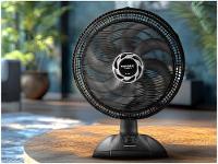 Ventilador de Mesa Mondial Turbo NVT-40-8P-B 40cm 8 Pás 3 Velocidades Preto e Prata - 2