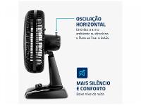 Ventilador de Mesa Mondial Turbo NVT-40-8P-B 40cm 8 Pás 3 Velocidades Preto e Prata - 5