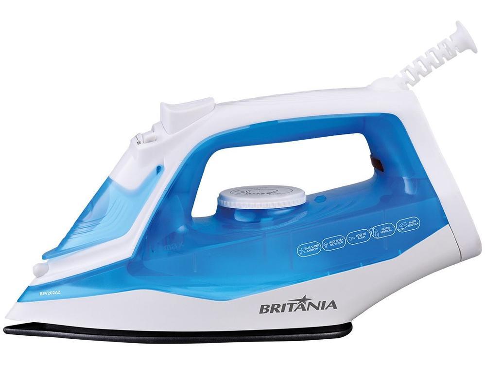 Ferro de Passar Roupa a Vapor e a Seco Britânia BFV202AZ Branco e Azul - 1